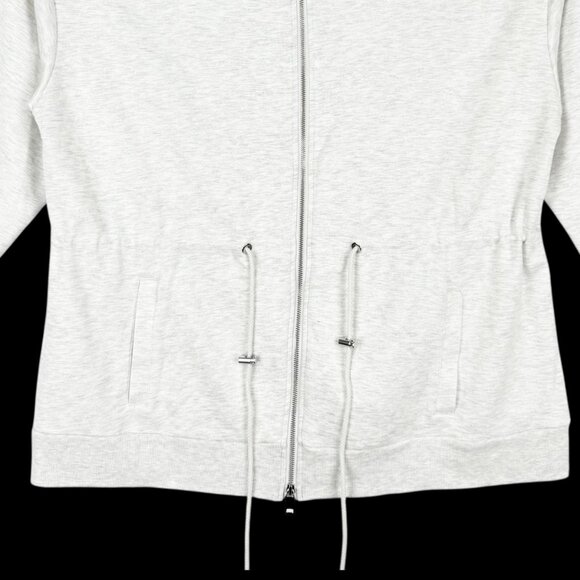 Magaschoni Women's Full Zip 3/4 Sleeve Drawstring Heather Grey Jacket Sz 2X NWT - Picture 6 of 13